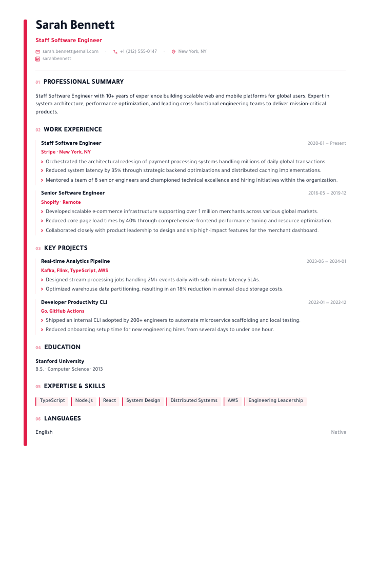 Bold Statement template female example