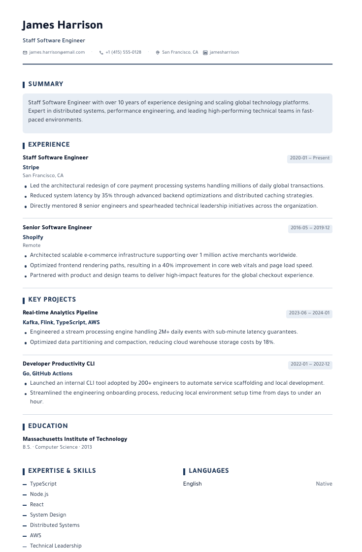 Corporate template male example